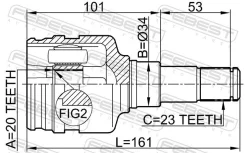 ���� ���������� 20x34x23 Febest 0111KSP90 0111KSP90 ����