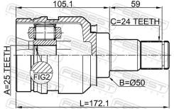 ���� ���������� 25x50x24 | ����� ��� | Febest 0111ZVW30LH 0111ZVW30LH ����