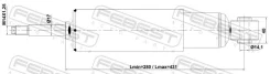 ����������� �������� gas.twin tube Febest 01110012F 01110012F ����