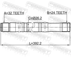 ������� Toyota Avensis AT22#/AZT220/CDT220/CT220/ST22�0/ZZT22# 1997.10-2003.01 ����. Febest 0112CDT220RH ����