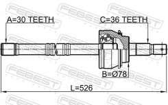 ���� �������� � ����� 30x526x36 | ����� ����/��� | Febest ������� 0114200 | �������� �� ��, ������, 5 ����� | �������� �� 12 ��� | ������ � �������...