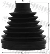 ������� ���� ���������� �������� pvc 102x105x31 | ����/��� | Febest 0115PUCK50 0115PUCK50 ����