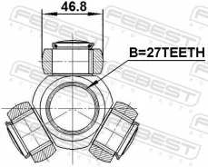 ������� 27x46.8 Febest 0116-GSV40 0116GSV40 ����