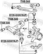 ����� ������� Toyota Hilux GGN15/25/35/KUN1#/2# -12 ������ �����. ����. Febest 0120GGN15LF ����