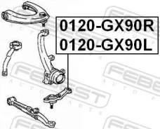 ����� ������� ������ ����� CBT-44L, CB0391L, SB-3834L, 43340-29185, 0120GX90L, Febest (C / 34 / 26) 0120GX90L ����