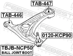 ����� ������� ��������� ������� ������ ������, ����� ��� Toyota Yaris, Toyota Corolla, Toyota Urban Cruiser Febest 0120-KCP90 0120KCP90 ����