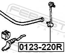 ���� ������������� ������ ������ ����� ��� Citroen C5, Peugeot 407, Peugeot 508 febest 0123-220r 0123220R ����