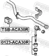 ���� ������������� ������ ������, ����� ��� Toyota RAV4, Lexus NX 14-, Toyota Harrier 13- Febest 0123-ACA30R 0123ACA30R ����
