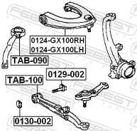 ����� Toyota Chaser GX90/JZX9#/LX90/SX90 1992.10-1996.09 �����. ����. ����. Febest 0124GX100RH ����