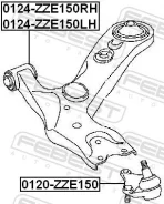 ����� �������� ����� 48069-02130 Toyota Auris/Hybrid (UKP) ADE15#, �NDE150, �NRE150, �ZRE15#, �ZZE150, �ZWE150 2007.02-2013.05 [EU] 0124-ZZE150LH Febe...