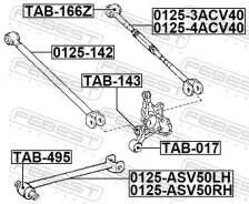 ���� Toyota Camry/Hybrid AVV50/GSV50 2011.09-2017.06 ����. ��������. ����. Febest 0125ASV50RH ����