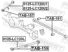 ���� ������� ������� �����, ������, ������ ����� ��� Toyota LAND Cruiser, Toyota FJ Cruiser, Toyota 4 Runner Febest 0125-LC120U1 0125LC120U1 ����
