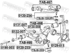 ���� � ������������, ������, ����� ��� Toyota LAND Cruiser, Toyota Sequoia, Toyota Tundra Febest 0129-011 0129011 ����