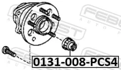 �����, 4 ��. � ��������, ������, ����� ��� Toyota Corolla, Toyota Camry, Toyota RAV4 Febest 0131-008-PCS4 0131008PCS4 ����