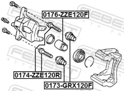 ������� ������������ ������ ���������� �������� �������� ������ ����� ��� Toyota Corolla, Toyota Hiace, Toyota Carina febest 0173-grx120f 0173GRX120F...