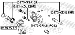 ������ ������������ ���������� �������� ������ ������ ����� ��� Toyota LAND Cruiser, Toyota MARK II, Mazda CX-7 febest 0174-kdj120r 0174KDJ120R ����