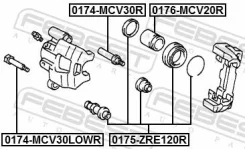 ������ ������������ �������� ���������� �������, ������, ������, ����� ��� Toyota Camry, Toyota WISH ���, Toyota Vista Febest 0174-MCV30R 0174MCV30R �...