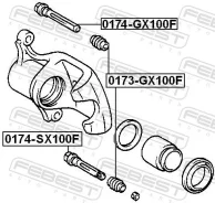 ������ ������������ �������� ���������� ���������, �����, ������, ����� ��� Mazda MX-5, Mazda 323, Toyota LAND Cruiser Febest 0174-SX100F 0174SX100F �...
