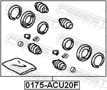 ����������� ���������� �������� ��������� ������� ������ ��� Toyota Highlander febest 0175-acu20f 0175ACU20F ����