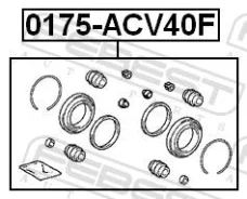����������� ���������� �������� �������� �� ��� �������, ������ ����� ��� Toyota RAV4, Toyota Auris, Toyota Camry Febest 0175-ACV40F 0175ACV40F ����