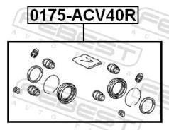 ����������� ���������� �������� ������ �� ��� ������� ��� Toyota RAV4, Toyota Camry, Lexus NX 14- Febest 0175-ACV40R 0175ACV40R ����