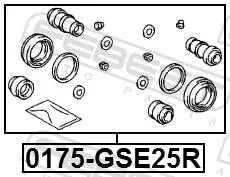 ����������� ���������� �������� ������ �� ��� ������� ��� Lexus IS, Toyota Crown, Lexus GS Febest 0175-GSE25R 0175GSE25R ����