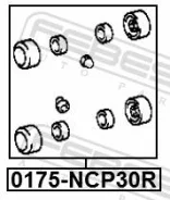 ����������� ��������� ���������� �������� ������� ������� ������ ��� Toyota Yaris, Toyota Corolla, Toyota IQ febest 0175-ncp30r 0175NCP30R ����