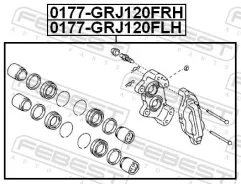 ������� ������ ����� Toyota LAND Cruiser Prado 120 0177-GRJ120FLH Febest 0177-GRJ120FLH 0177GRJ120FLH ����
