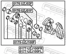 ������� ������ ������ Toyota LAND Cruiser 100 HDJ101/UZJ100 1998-2007 0177-UZJ100FR 0177UZJ100FR ����