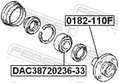 ������� �������� ������, ����� ��� Toyota Corolla, Toyota Sprinter, Toyota Camry [USA] Febest 0182-110F 0182110F ����