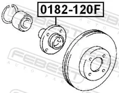 ������� ������ �������� ������ ����� ��� Toyota Corolla, Toyota Prius, Toyota Sprinter Carib febest 0182-120f 0182120F ����