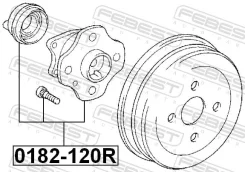 ������� ������ Toyota Corolla/Fielder CE121/NZE12#/ZZE12# 2000.08-2006.09 ����. Febest 0182120R ����