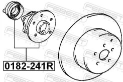 ������� � ����� ������ Toyota WISH, Corolla E130 02-07 0182-241R Febest 0182-241R 0182241R ����