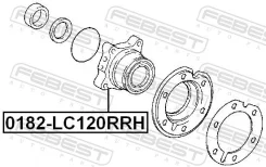 ������� � ����� ���� ������ Toyota LAND Cruiser Prado 120 0182-LC120RRH Febest 0182-LC120RRH 0182LC120RRH ����