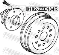 ������� ������ Toyota Corolla/Matrix (NAP) ZZE13# 2002.01-2008.01 ����. Febest 0182ZZE134R ����