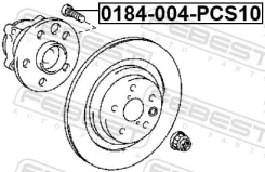 ������� ������� (10 ��. � ��������) | ����/��� | Febest 0184004PCS10 0184004PCS10 ����