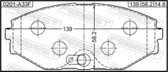 ������� ��������� Nissan Avenir W11 1998.08-2005.09 �����. Febest 0201A33F ����