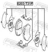�������� ��������� ��� �������� ������� Nissan Qashqai 2006-2013 0203-T31F Febest 0203-T31F 0203T31F ����