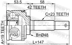 ���� �������� 19x48x23 | ����� ����/��� | Febest 0210043A42 0210043A42 ����