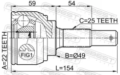 ���� �������� 22x49x25 Febest 0210C11X 0210C11X ����
