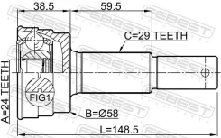 ���� �������� 24x58x29 | ��� ����/��� | Febest 0210Z50R 0210Z50R ����