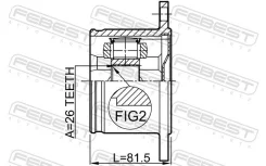 ���� ���������� ������ Febest 0211-T30RH 0211T30RH ����
