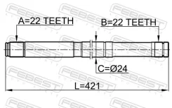 ������� Nissan Sunny/Almera B10RS 2006.03-2013.03 ���. Febest 0212B10MTLH ����