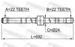 ������� Nissan Primera P11E 1996.06-2002.01 ����. Febest 0212P10RH ����