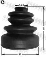 ������� ���� ���������� �������� 86x97x24.5 | ����/��� | Febest 0215S14T 0215S14T ����