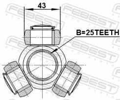  25X43 Febest 0216V10M 
