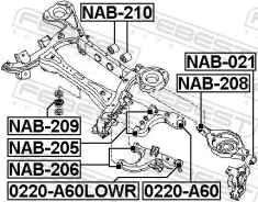 ����� ������� ������� �������� ������ ������ ������, ����� ��� Nissan Navara, Nissan Pathfinder, Nissan Titan Febest 0220-A60 0220A60 ����