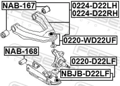 ������� ����� ��������� ������� ������. Febest 0220-D22LF / CBN31 40160-01G50 0220D22LF ����