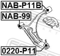 ����� ������� ������� ������ �������� ������ ����� ��� Nissan Primera, Nissan Bluebird, Infiniti G [USA] febest 0220-p11 0220P11 ����