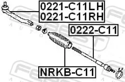 ���������� �������, ����� ��� Nissan Tiida, Nissan CUBE, Nissan Micra Febest 0221-C11LH 0221C11LH ����
